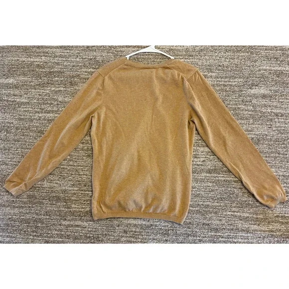 Tommy Hilfiger Brown V-Neck Pima Cotton Women's Jumper Size L - Picture 2 of 8